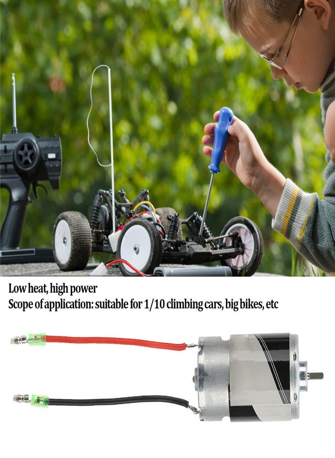 equlup RC Brushless Motor, 550 Brushless Motor 22500 RPM Two Way Bearing 12T Brushless Motor Sensorless Controller for 1/10 Climbing Car Big Bike - Image 4